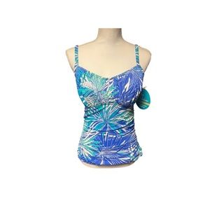 Swim‎ Solutions Floral Tankini Top NWT